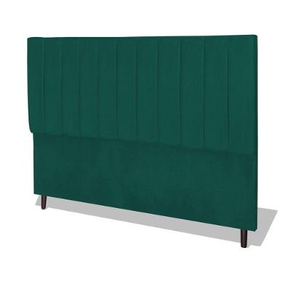 Cabeceira Estofada Box Solteiro Encosto Para Cama Corola 94x126 Azul Tiffany