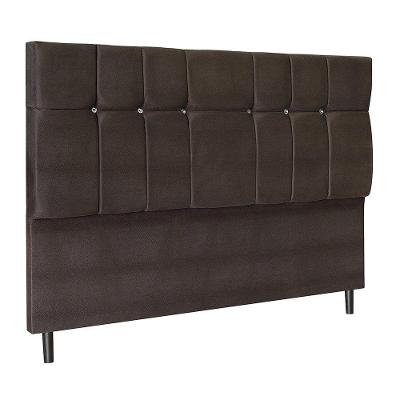 Cabeceira Audi X1 Marrom Estofada Para Cama Box Casal King Size 195cm Quarto Luxo