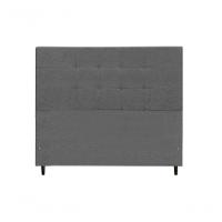 Cabeceira Maveric Estofada Com Botão De Tecido Para Cama Box Solteiro 94cm Chumbo - 1