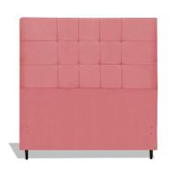 Cabeceira Estofada Box Casal Queen Size Encosto Para Cama Maveric 164x126 Cm Rosa - 1