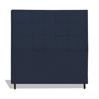 Cabeceira Estofada Box Solteiro Encosto Para Cama Maveric 94x126 Azul Marinho