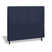 Cabeceira Estofada Box Casal King Size Encosto Para Cama Hylux 195x126 Cm Azul Marinho - 1