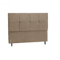 Cabeceira New Civic Estofada Com Botão De Strass Para Cama Box Casal King Size 195cm New Foam - 1