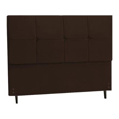 Cabeceira Solteiro 94 Cm New Civic Marrom Para Cama Box Estofada