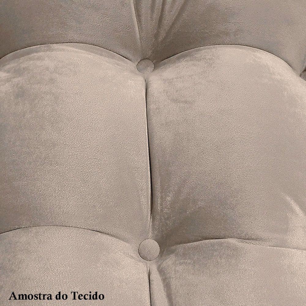 Poltrona De Amamentação Aquila Retro Com Puff Élpis Móveis Veludo Cappuccino - 6