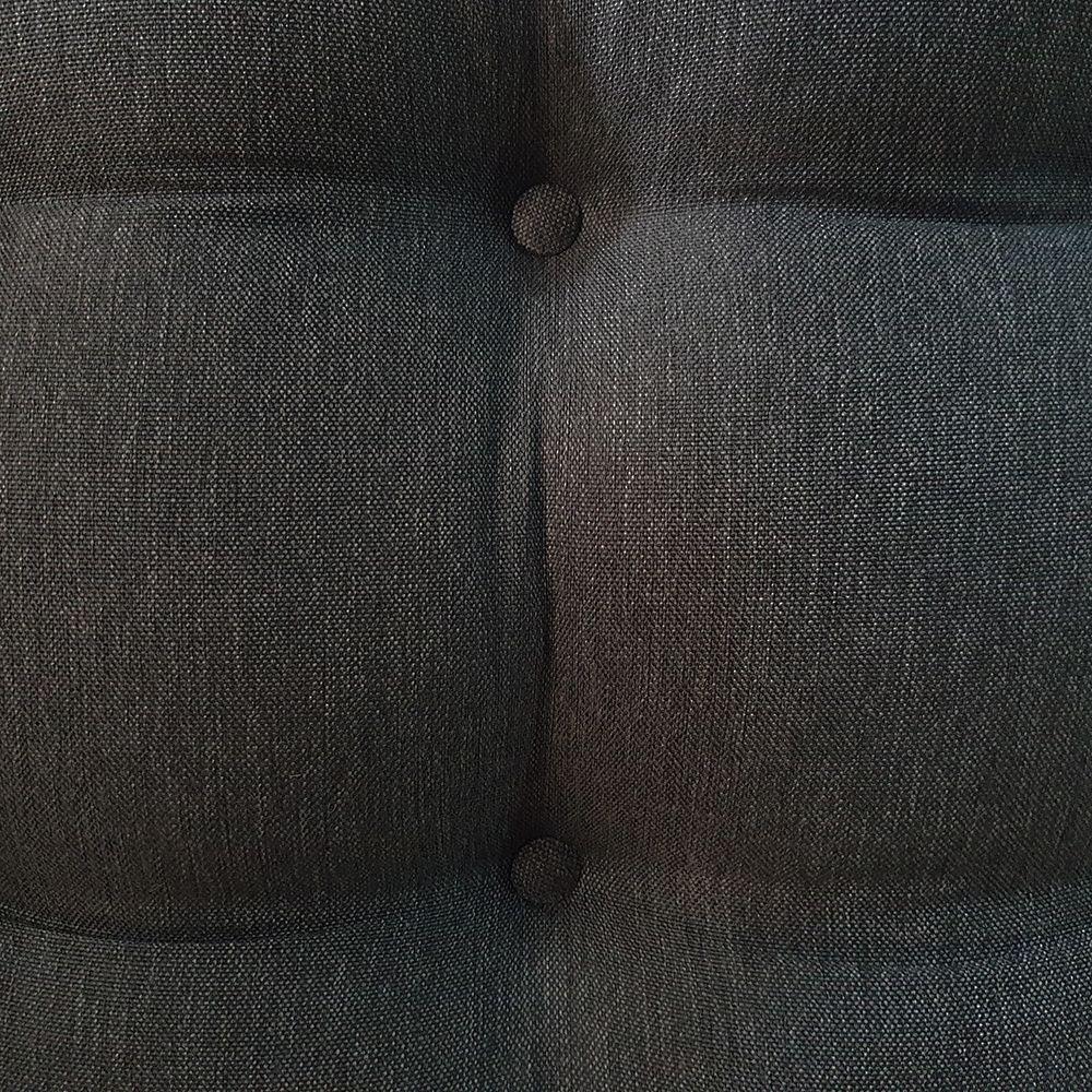 Cadeira Costela Com Puff Para Sala De Estar Élpis Móveis Linho Grafite - 1