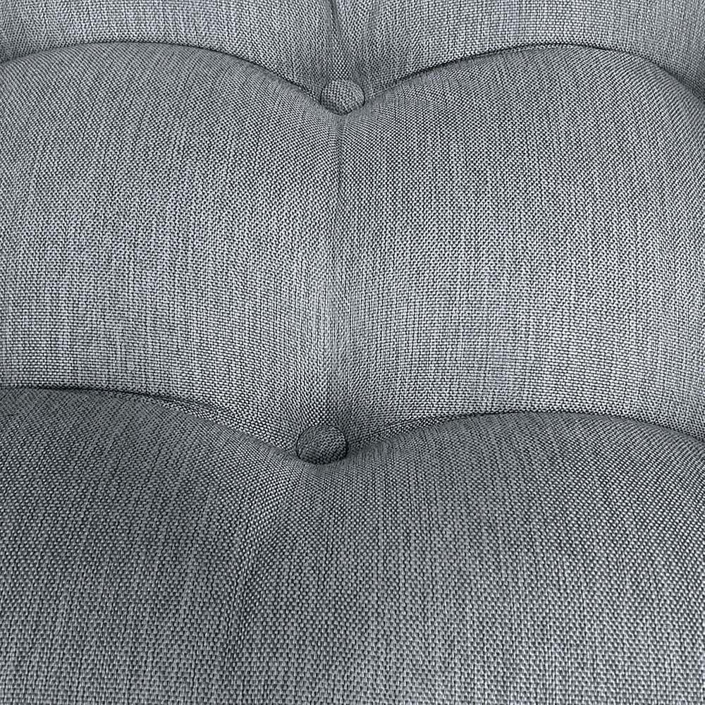 Cadeira Costela Com Puff Para Sala De Estar Élpis Móveis Linho Cinza - 1