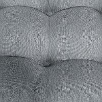 Cadeira Costela Com Puff Para Sala De Estar Élpis Móveis Linho Cinza - 1