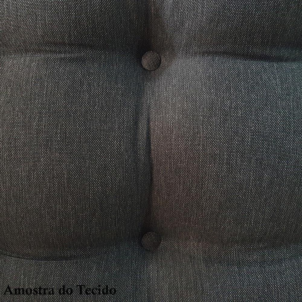 Poltrona De Amamentação Aquila Retro Com Puff Élpis Móveis Linho Grafite - 4