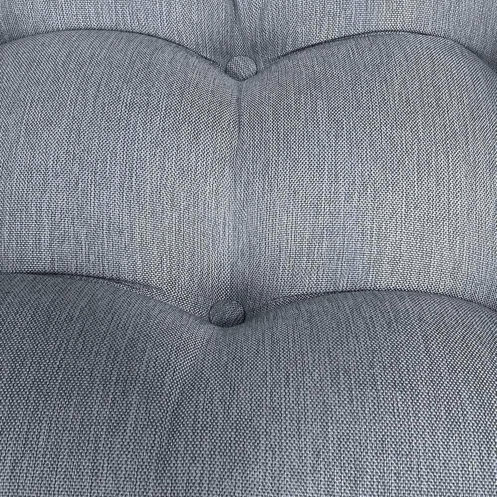 Sofá Beny 2 Lugares Com Base De Madeira Élpis Móveis Linho Cinza - 4