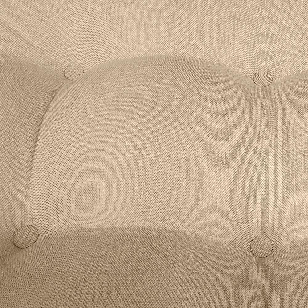 Kit Sofá 2 Lugares E 2 Poltronas Beny Com Base De Madeira Linho Areia - 4