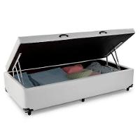 Cama Box Baú Solteiro Sintético Sereneprime Branco 88x188x44 - 5