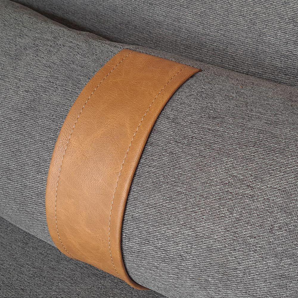 Sofá Orgânico 2 Lugares Living Maitê 1,80m Élpis Móveis Linho Grafite - 4