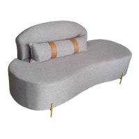 Sofá Orgânico 2 Lugares Living Maitê 1,50m Élpis Móveis Linho Cinza - 1