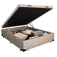 Cama Box Baú Casal Suede Sereneprime Bege 138x188x44 - 5