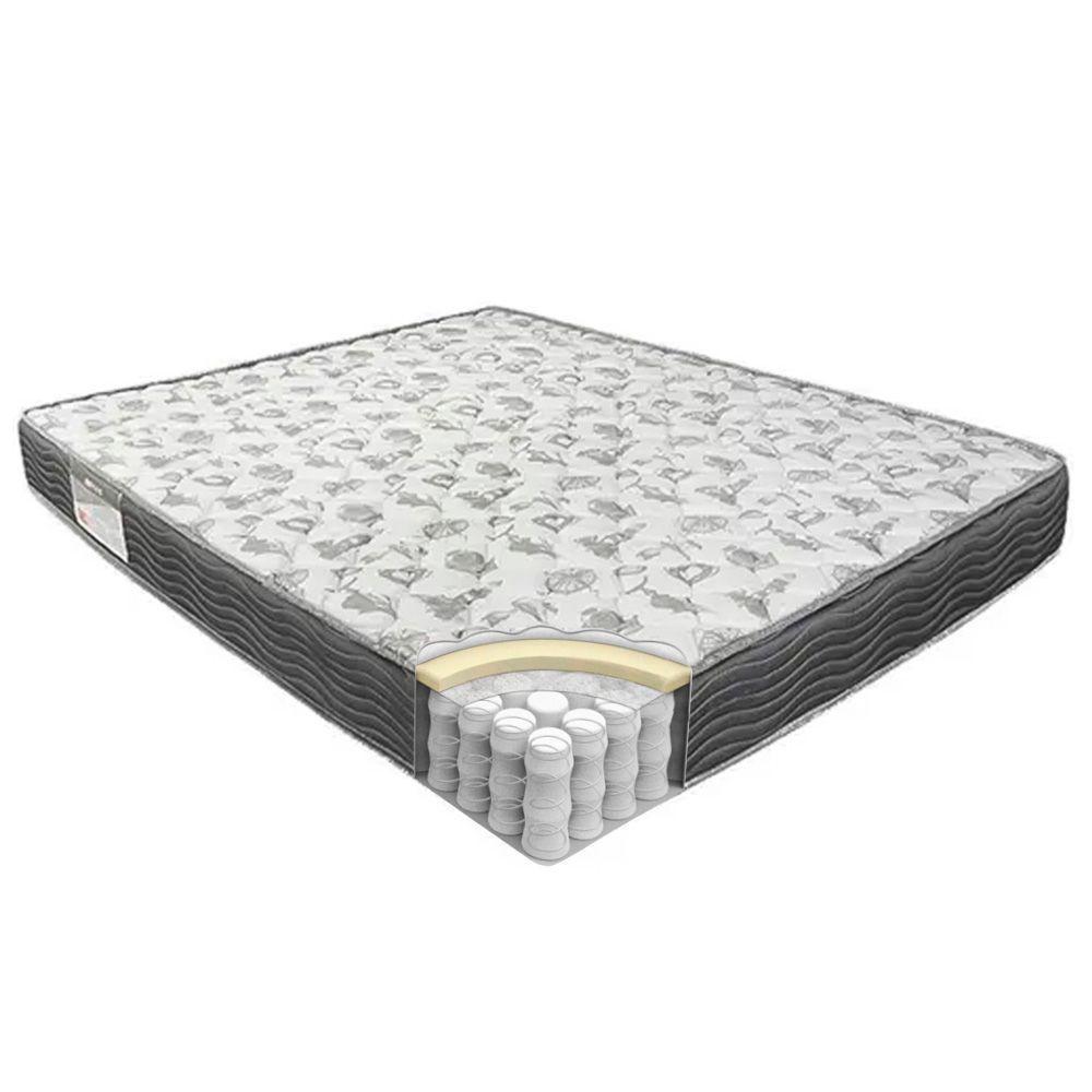 Cama Box Baú Casal Suede + Colchão De Molas Ensacadas Sereneprime 138x188x62cm Cinza - 8