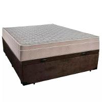 Cama Box Baú Casal Suede + Colchão Sereneprime Molas Ensacadas 138x188x69 Marrom - 6