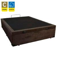 Cama Box Baú Casal Suede + Colchão De Espuma D33 Sereneprime 138cm Marrom - 3