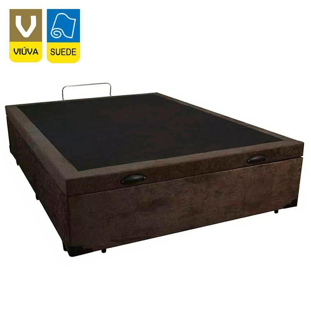 Cama Box Baú Viúva Sereneprime Suede Marrom 128x188x44 - 2