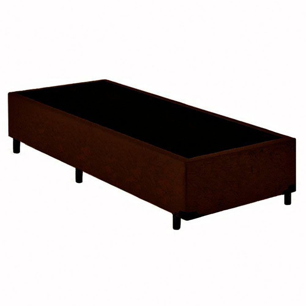 Cama Box Solteiro Suede + Colchão De Espuma D33 - Sereneprime - 88cm Marrom - 6