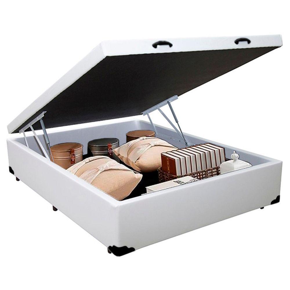 Cama Box Baú Viúva Sereneprime Sintético Branco 128x188x44 - 4