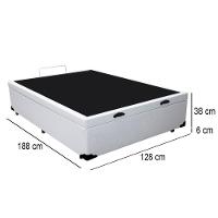 Cama Box Baú Viúva Sereneprime Sintético Branco 128x188x44 - 2
