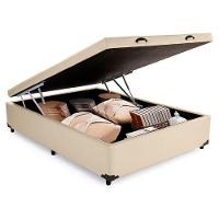 Cama Box Baú Viúva Sereneprime Sintético Bege 128x188x44 - 5