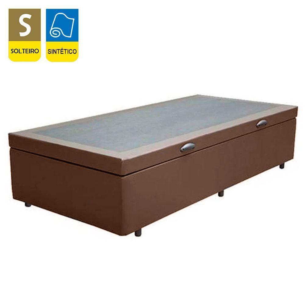 Cama Box Baú Solteiro Sintético Sereneprime Marrom 88x188x44 - 3
