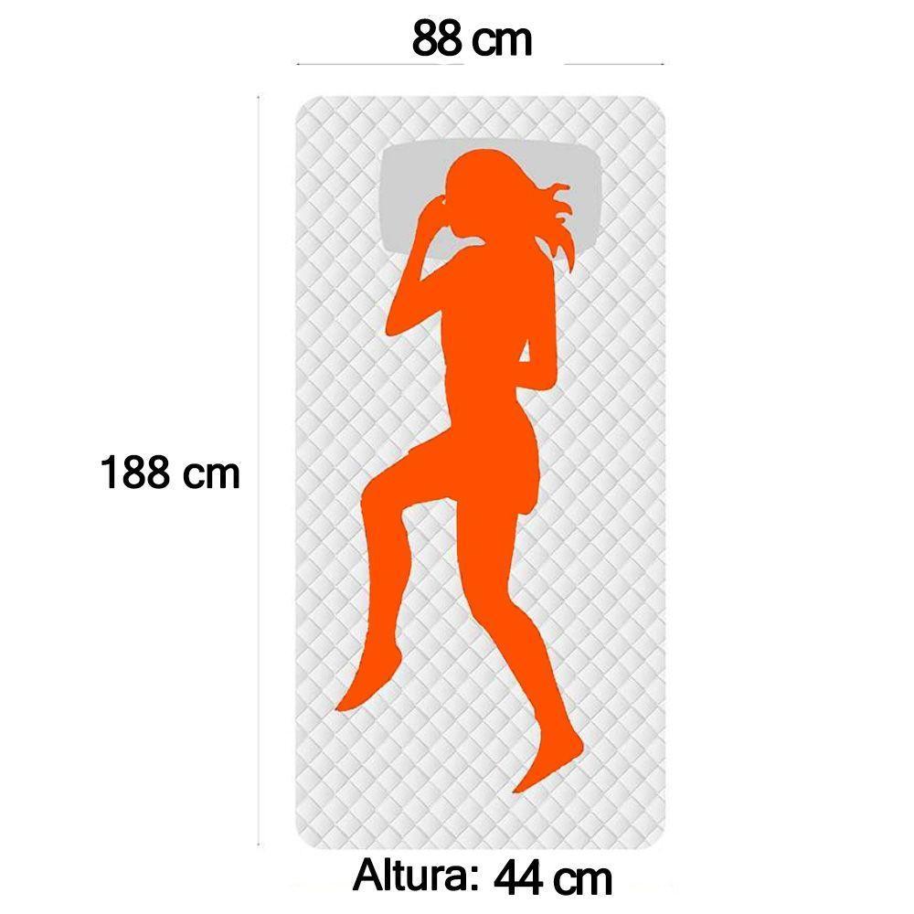 Cama Box Baú Solteiro Suede Sereneprime Cinza 88x188x44 - 4