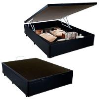 Cama Box Baú Viúva Sereneprime Sintético Preto 128x188x44 - 1