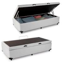 Cama Box Baú Solteiro Sintético Sereneprime Branco 88x188x44 - 1