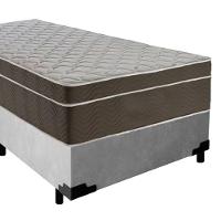 Cama Box Suede Solteiro + Colchão Sereneprime Molas Ensacadas 88x188x65 Cinza - 5