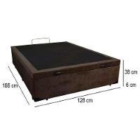 Cama Box Baú Viúva Sereneprime Suede Marrom 128x188x44