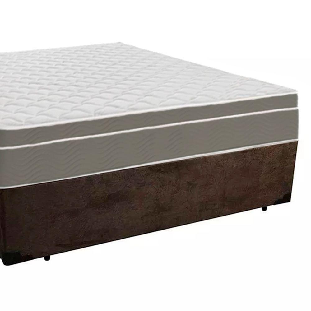 Cama Box Casal Suede + Colchão Sereneprime Molas Ensacadas 138x188x65 Marrom - 6