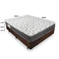 Cama Box Casal Suede + Colchão De Espuma D33 - Sereneprime - 138cm Marrom