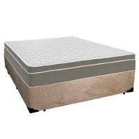 Cama Box Casal Suede + Colchão Sereneprime Molas Ensacadas 138x188x65 Bege - 1