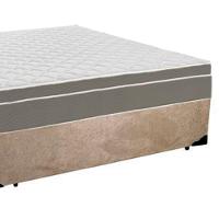 Cama Box Casal Suede + Colchão Sereneprime Molas Ensacadas 138x188x65 Bege - 6