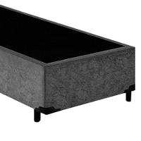 Cama Box Solteiro Suede Sereneprime Cinza 88x188x40