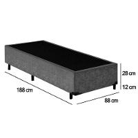 Cama Box Solteiro Suede Sereneprime Cinza 88x188x40 - 6