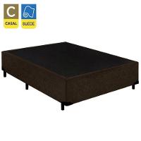 Cama Box Casal Suede + Colchão De Espuma D33 - Sereneprime - 138cm Marrom - 2