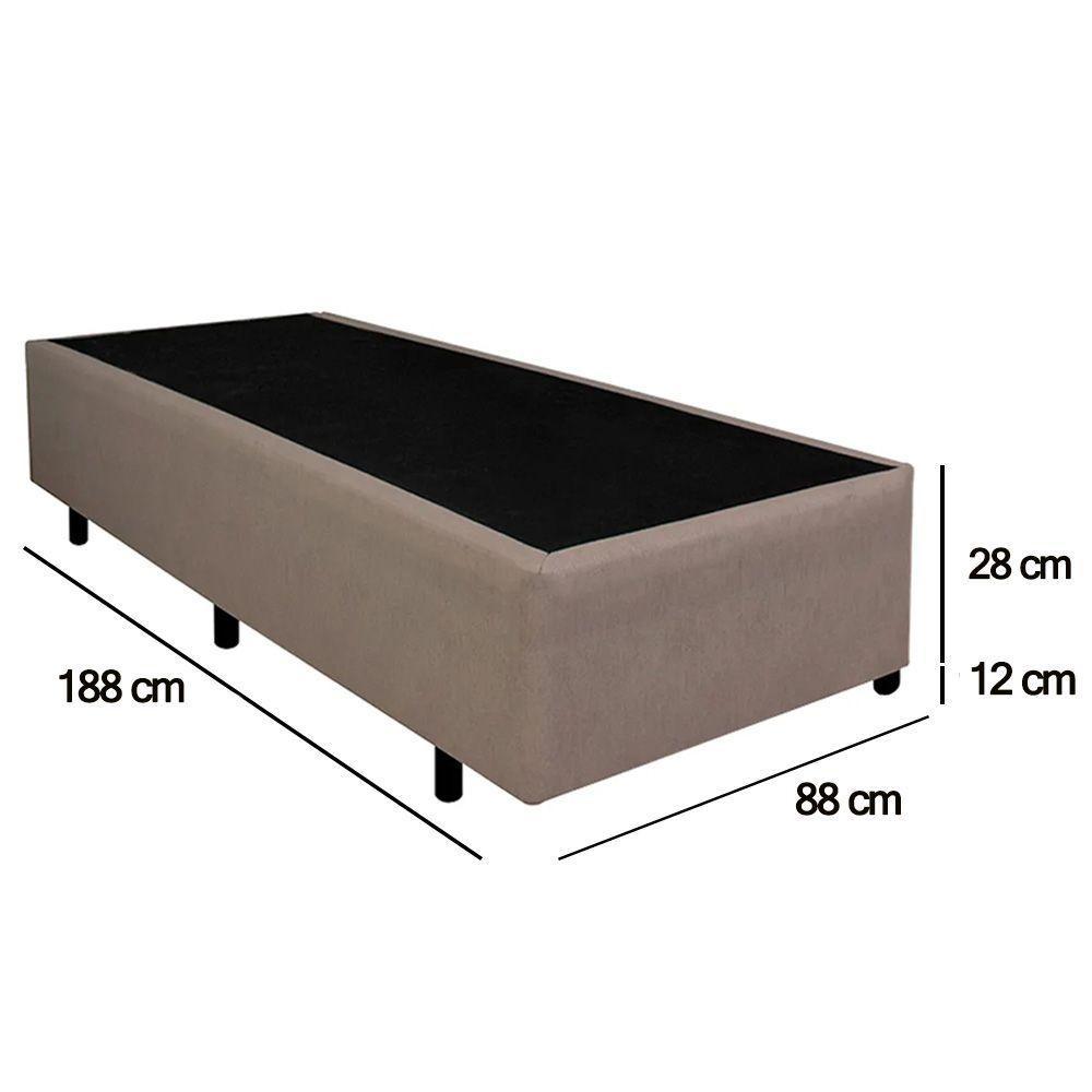 Cama Box Solteiro Sintético Sereneprime Bege 88x188x40 - 3