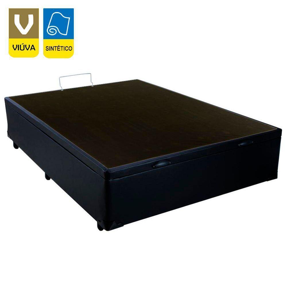 Cama Box Baú Viúva Sereneprime Sintético Preto 128x188x44 - 3