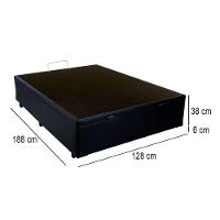 Cama Box Baú Viúva Sereneprime Sintético Preto 128x188x44