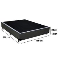 Cama Box Casal Sintético Sereneprime Cinza 138x188x40 - 3