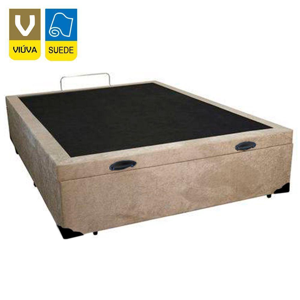 Cama Box Baú Viúva Sereneprime Suede Bege 128x188x44 - 3