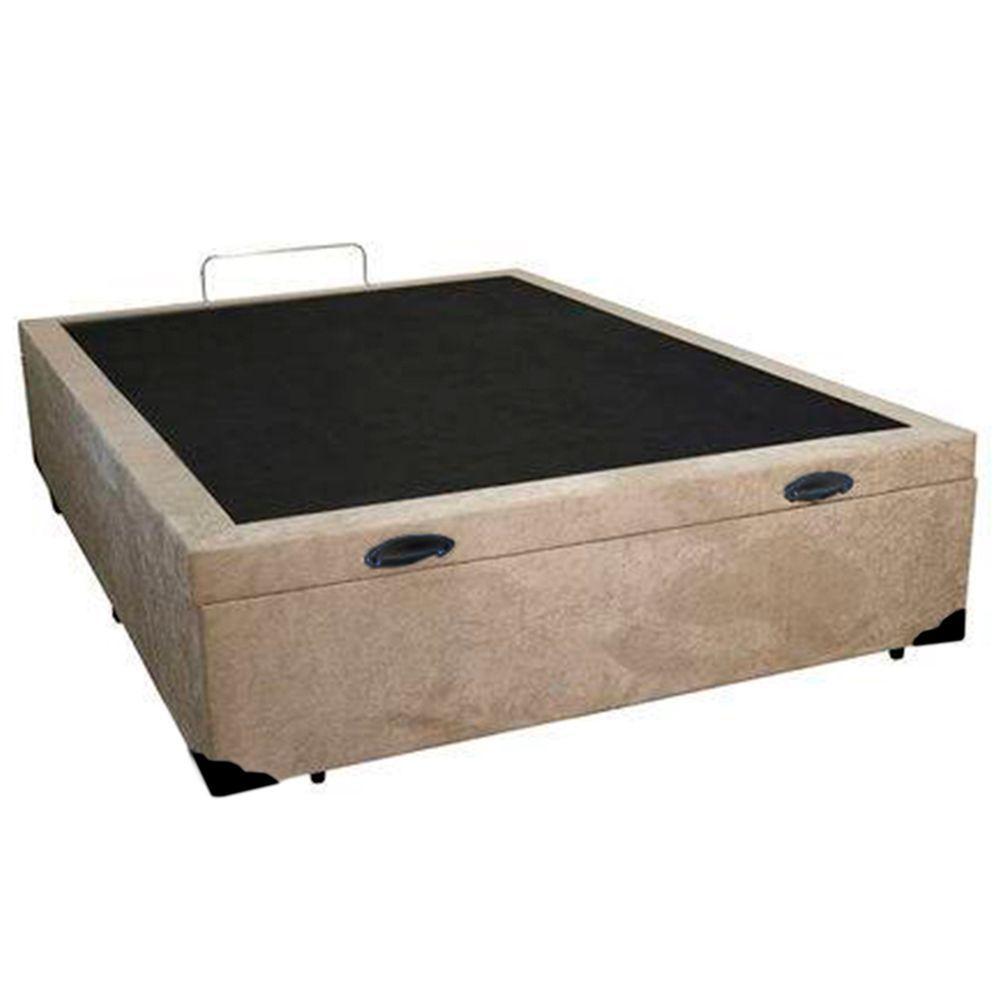 Cama Box Baú Viúva Sereneprime Suede Bege 44x128x188 - 5