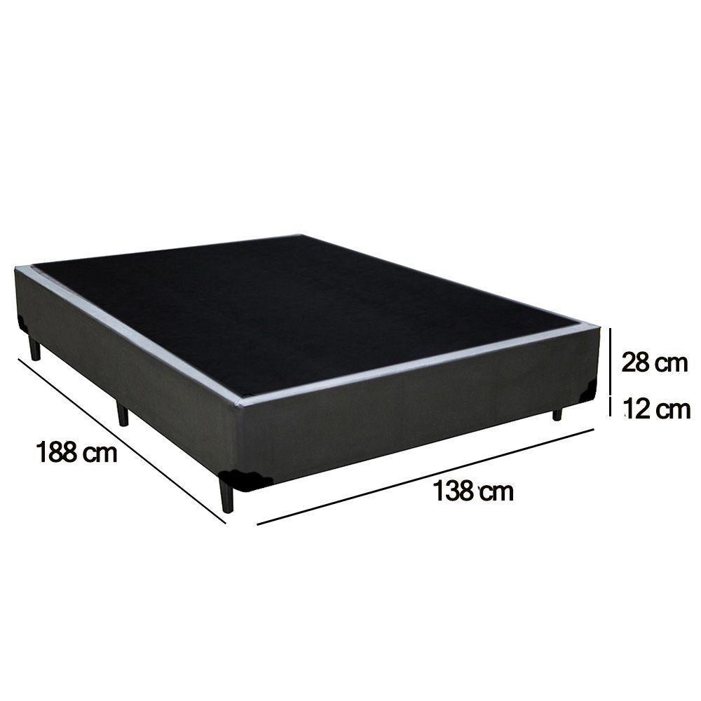 Cama Box Casal Sintético Sereneprime Cinza 138x188x40 - 3