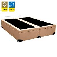 Cama Box Baú Queen Bipartido Sintético Sereneprime Bege 158x198x44 - 3