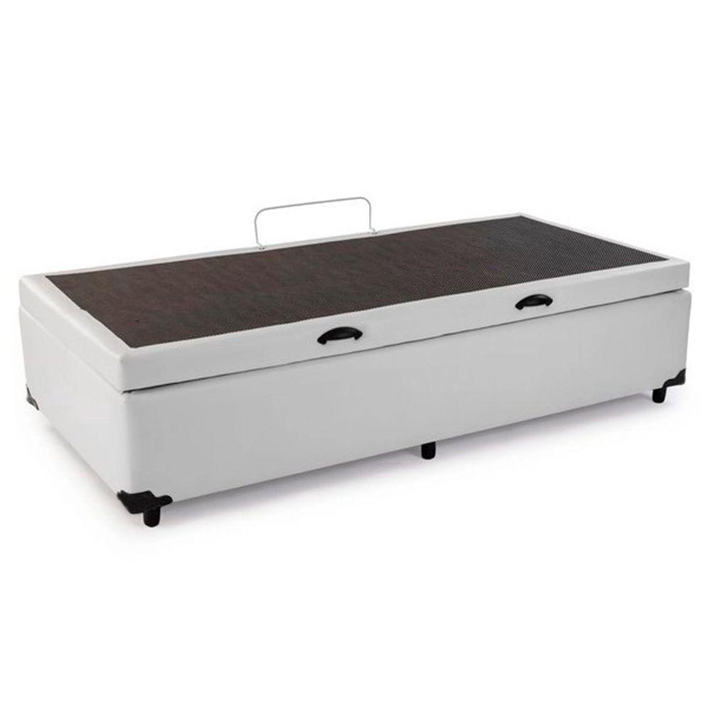 Cama Box Baú Solteiro Sintético Sereneprime Branco 88x188x44 - 6