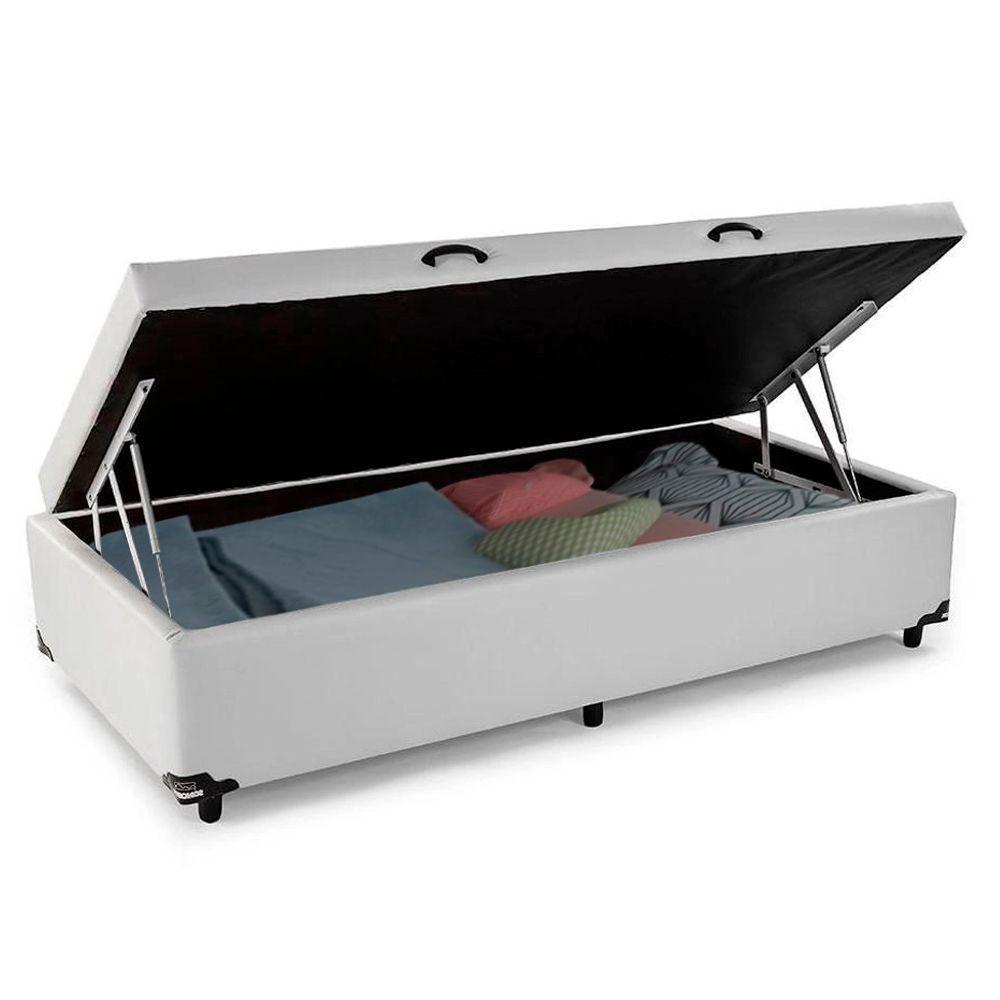Cama Box Baú Solteiro Sintético Sereneprime Branco 88x188x44 - 5